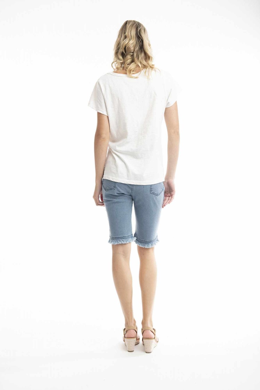 Women Orientique Bottoms | Denim Short Light