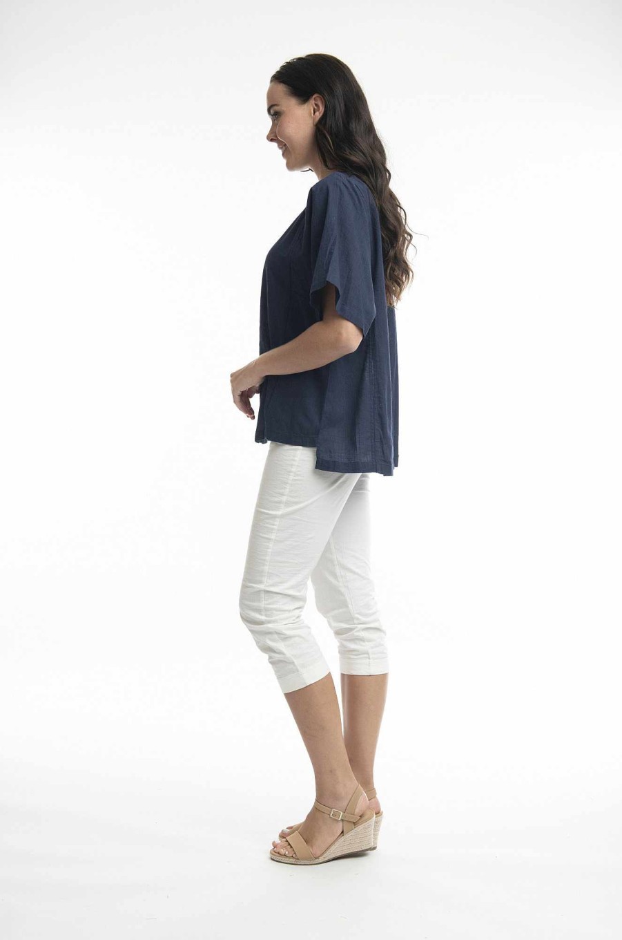 Women Orientique Essentials | Essentials Top Boxy Navy