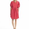 Women Orientique Essentials | Essentials Dress Bubble Sleeve Red