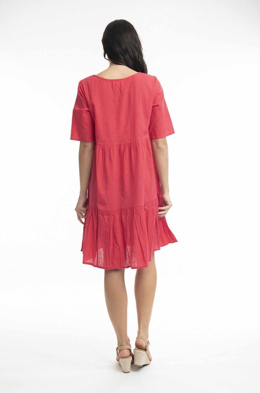 Women Orientique Essentials | Essentials Dress Layers Red