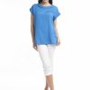 Women Orientique Essentials | Essentials Top Folded Neckline Nautical Blue