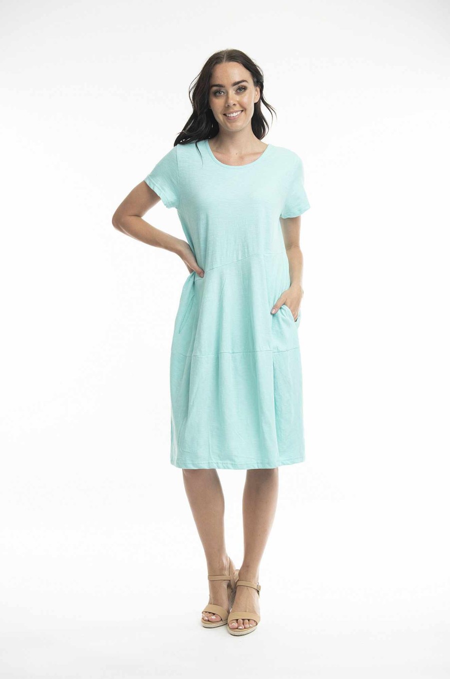 Women Orientique Essentials | Essentials Bubble Dress Aqua