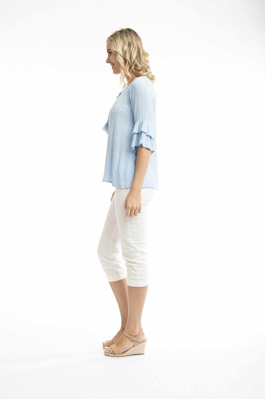 Women Orientique Essentials | Essentials Top Chambray