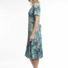 Women Orientique Dresses | Balat Dress Godet Sleeve Teal