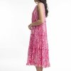 Women Orientique Dresses | Olympus Pink Dress Boho Midi Sleeveless