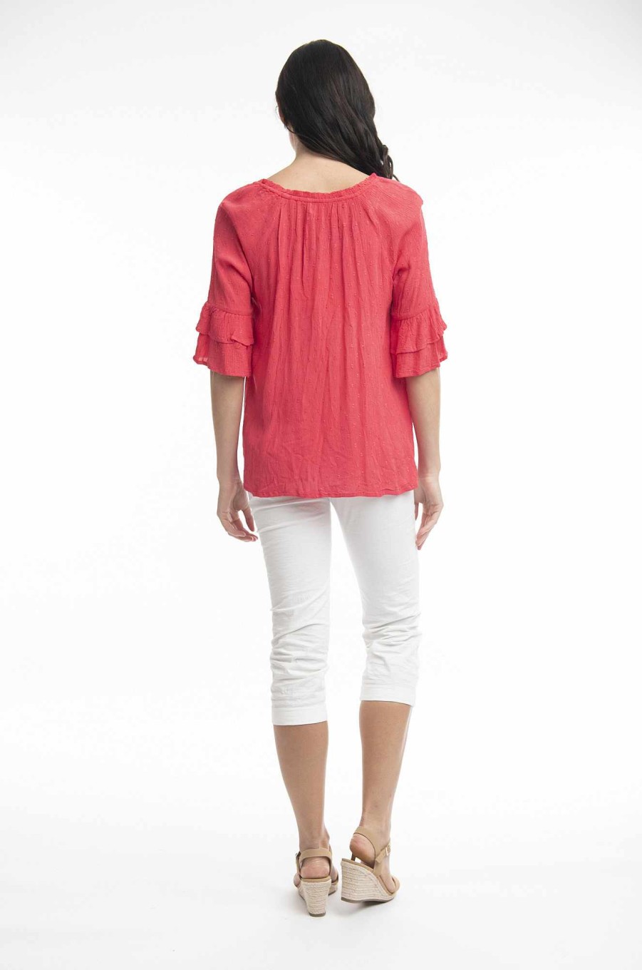 Women Orientique Essentials | Essentials Top Red