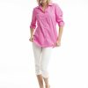 Women Orientique Essentials | Essentials Shirt Ruched Back Solid Rose