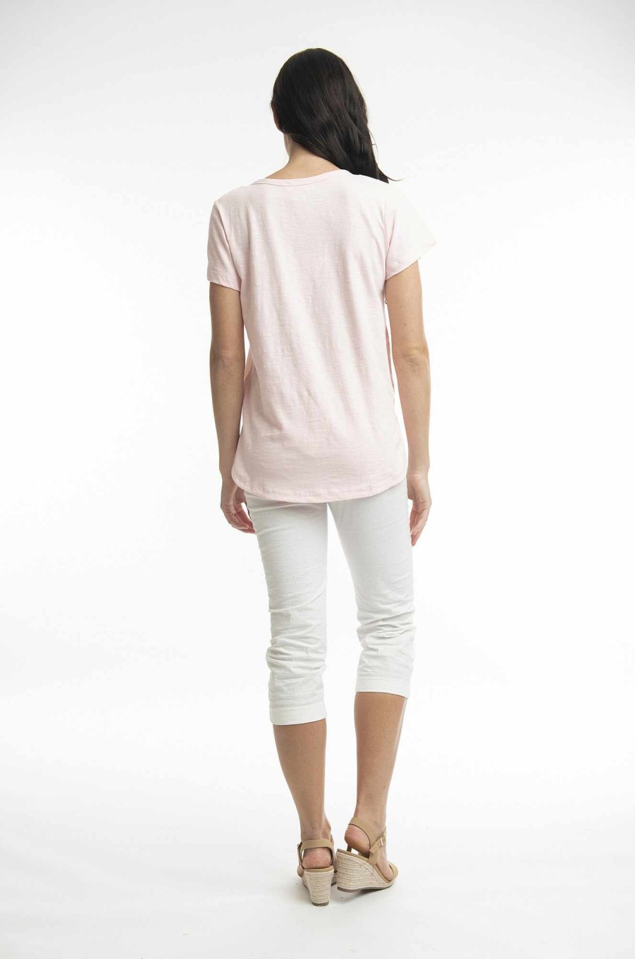 Women Orientique Essentials | Essentials Tee Crew Strawberry Cream