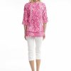 Women Orientique Tops | Olympus Pink Top Pleated 3/4 Sleeve