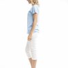 Women Orientique Essentials | Essentials Tee V Neck Chambray