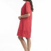 Women Orientique Essentials | Essentials Dress Broderie Red