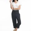 Women Orientique Essentials | Essentials 3/4 Pant Linen Black