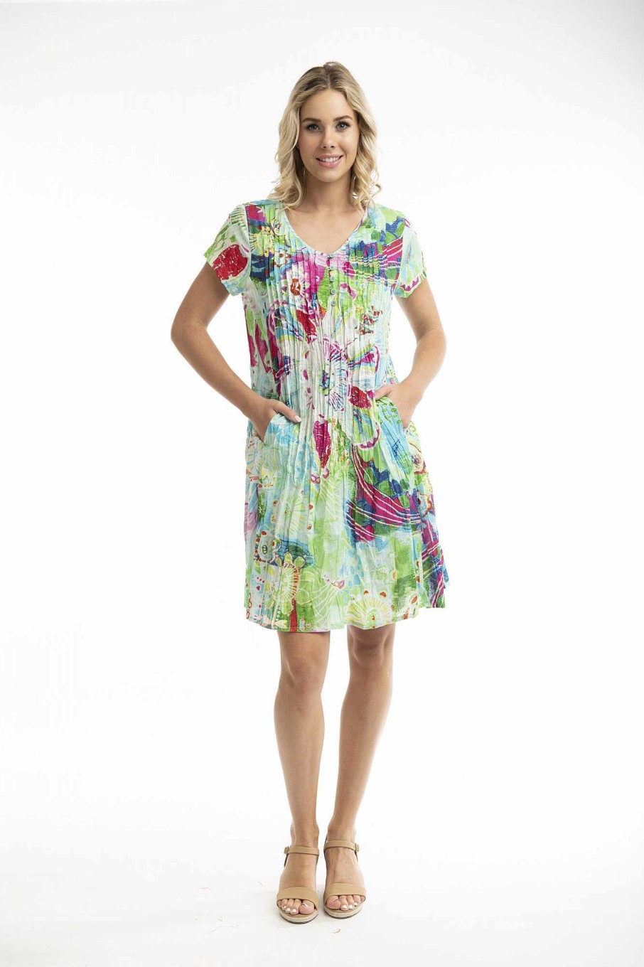 Women Orientique Dresses | Printed Cotton Dress Ezy Fit Candy Floral