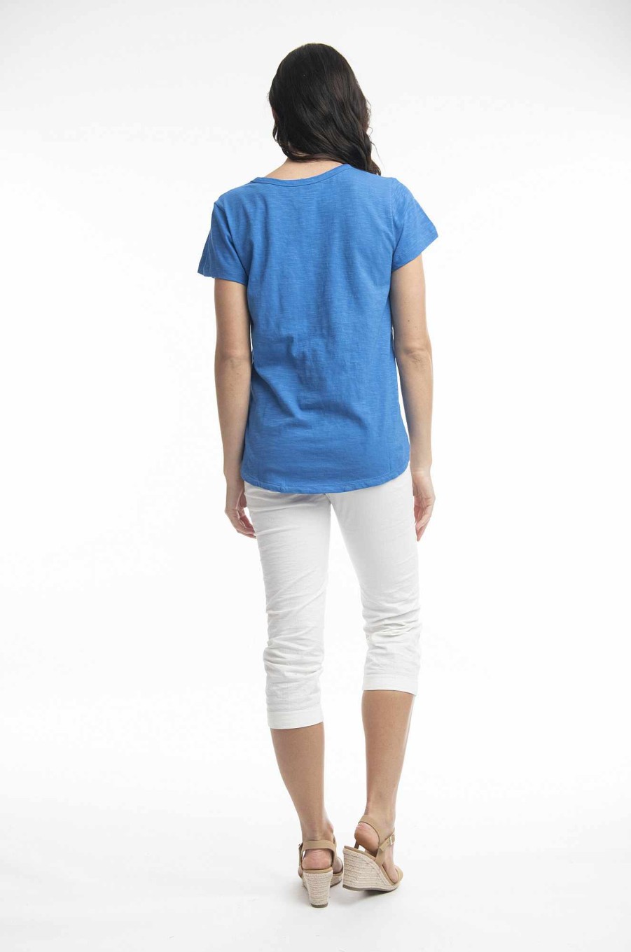 Women Orientique Essentials | Essentials Tee Crew Nautical Blue